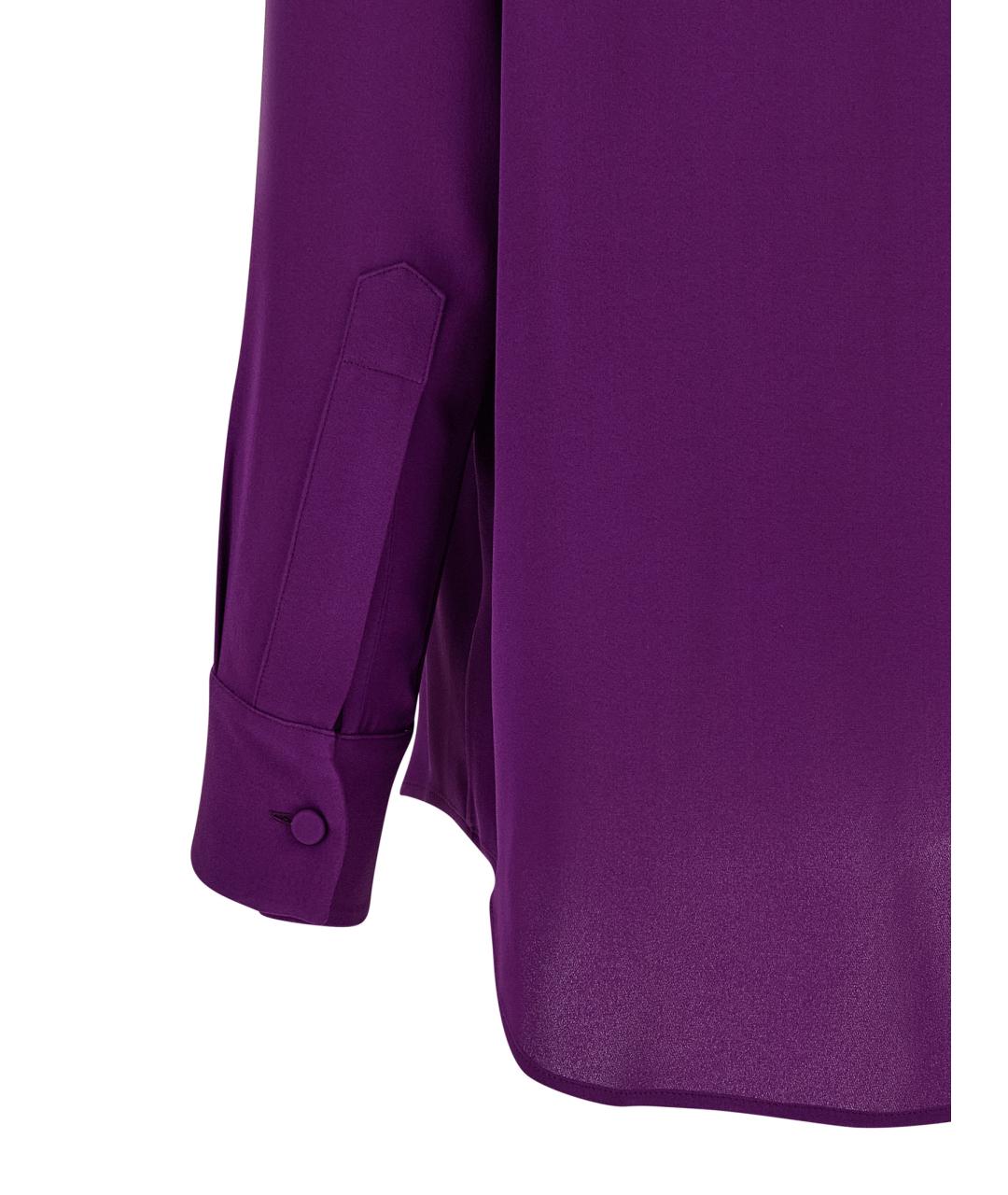 BALENCIAGA Фиолетовая шелковая блузы, фото 4