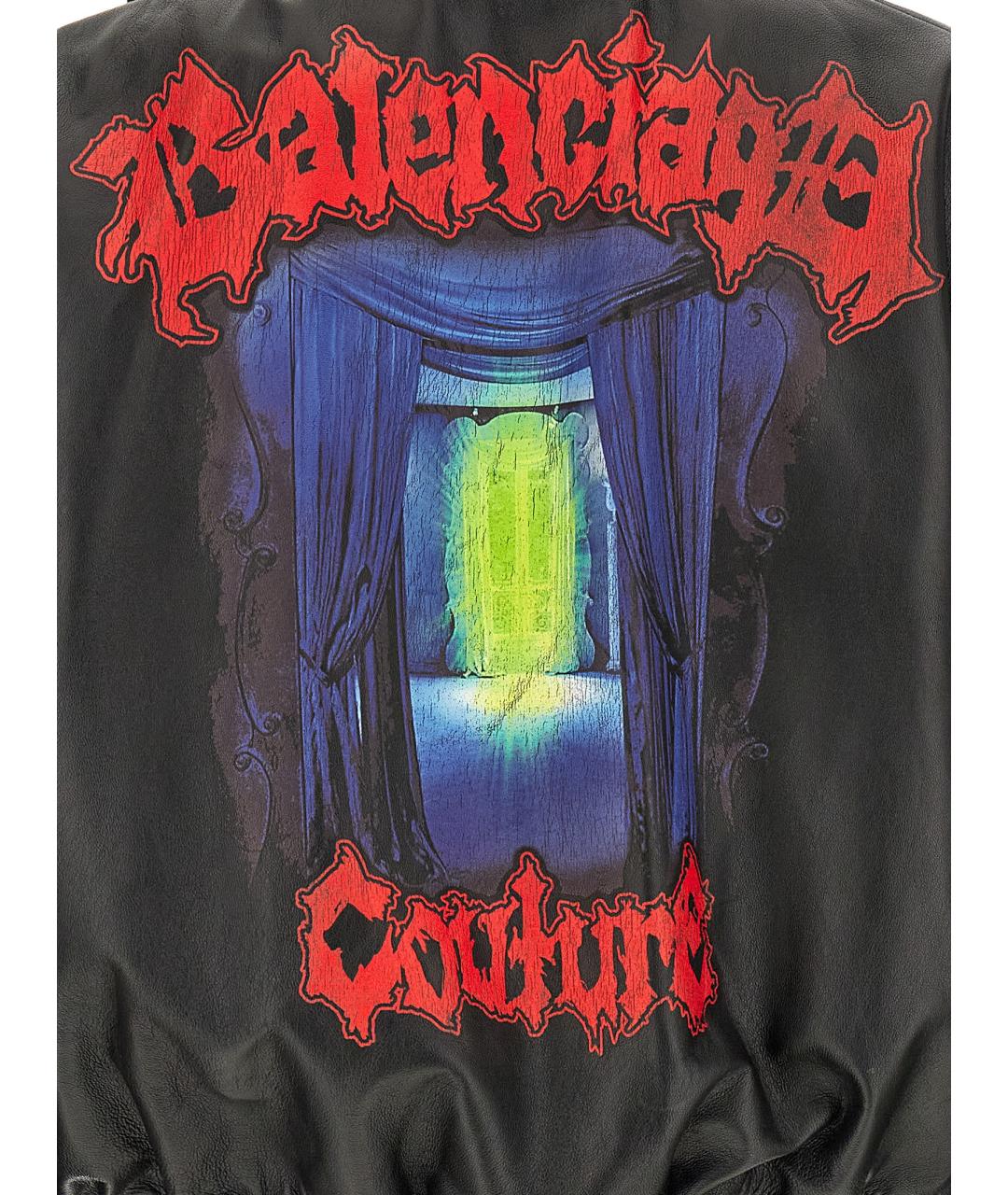 BALENCIAGA Черная кожаная куртка, фото 5