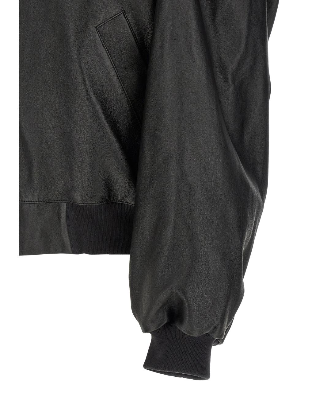 BALENCIAGA Черная кожаная куртка, фото 4