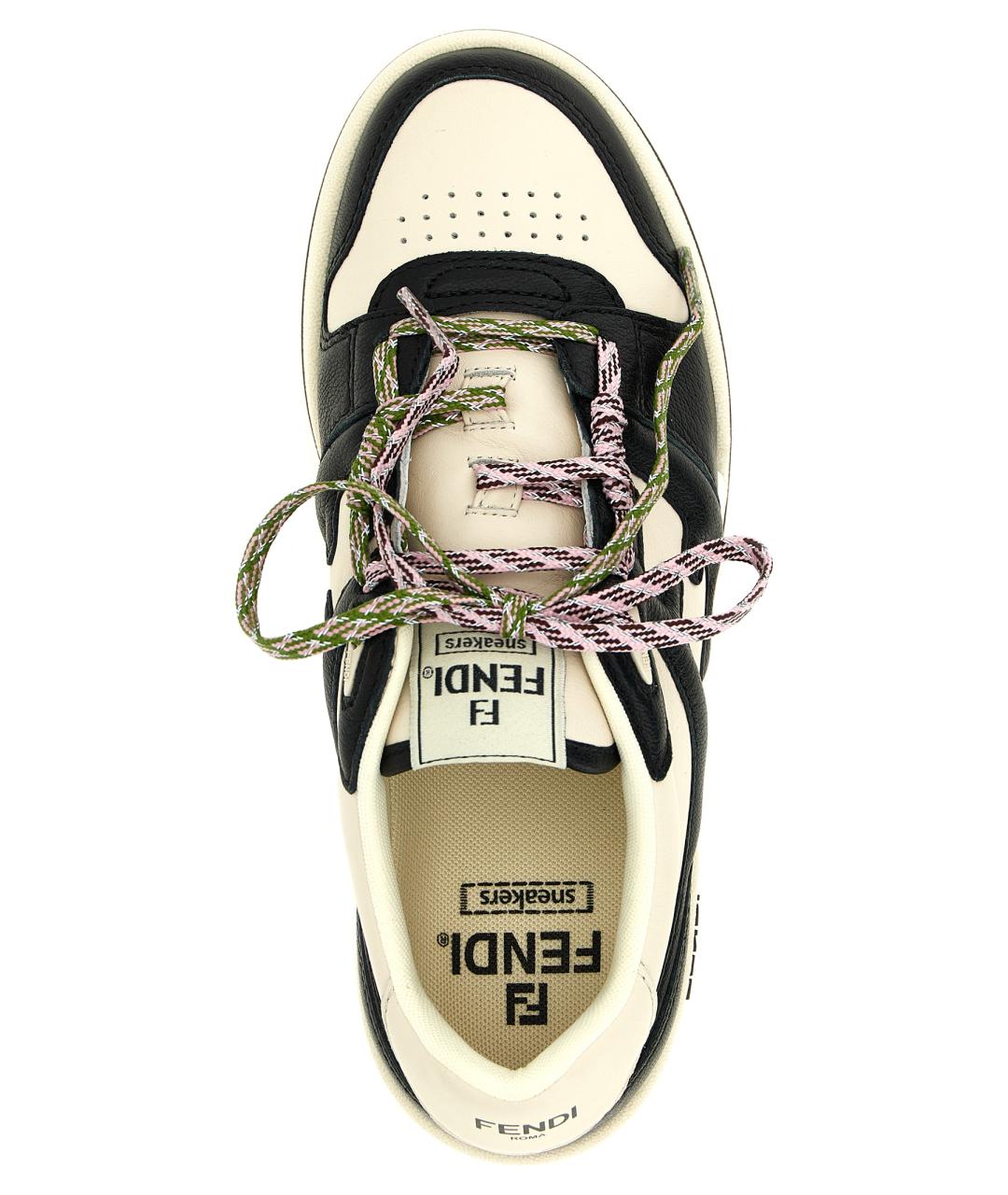 FENDI Белые кожаные кеды, фото 4
