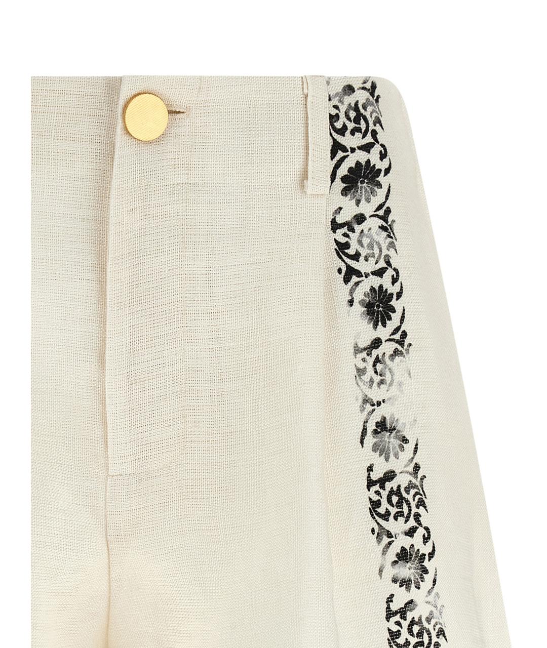 ALBERTA FERRETTI Белые льняные шорты, фото 3