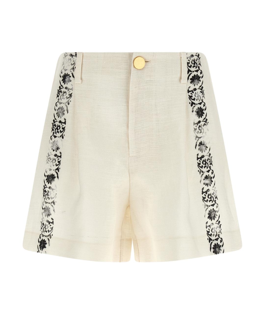 ALBERTA FERRETTI Белые льняные шорты, фото 1