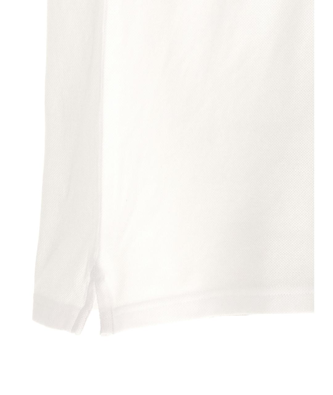 MAISON KITSUNE Белое хлопковое поло с коротким рукавом, фото 4