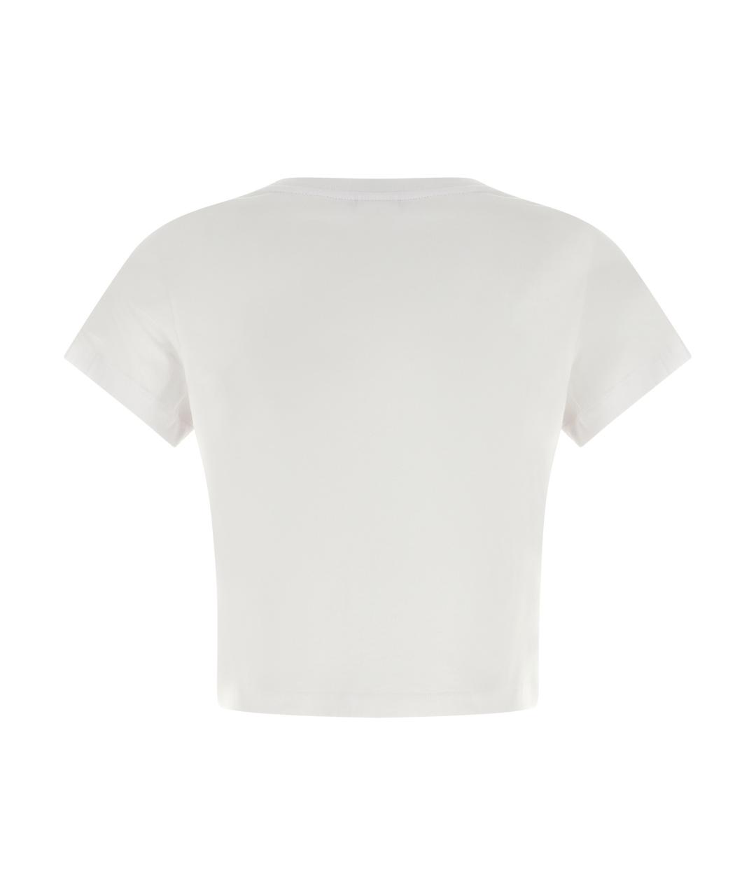 MAISON KITSUNE Белая хлопковая футболка, фото 2