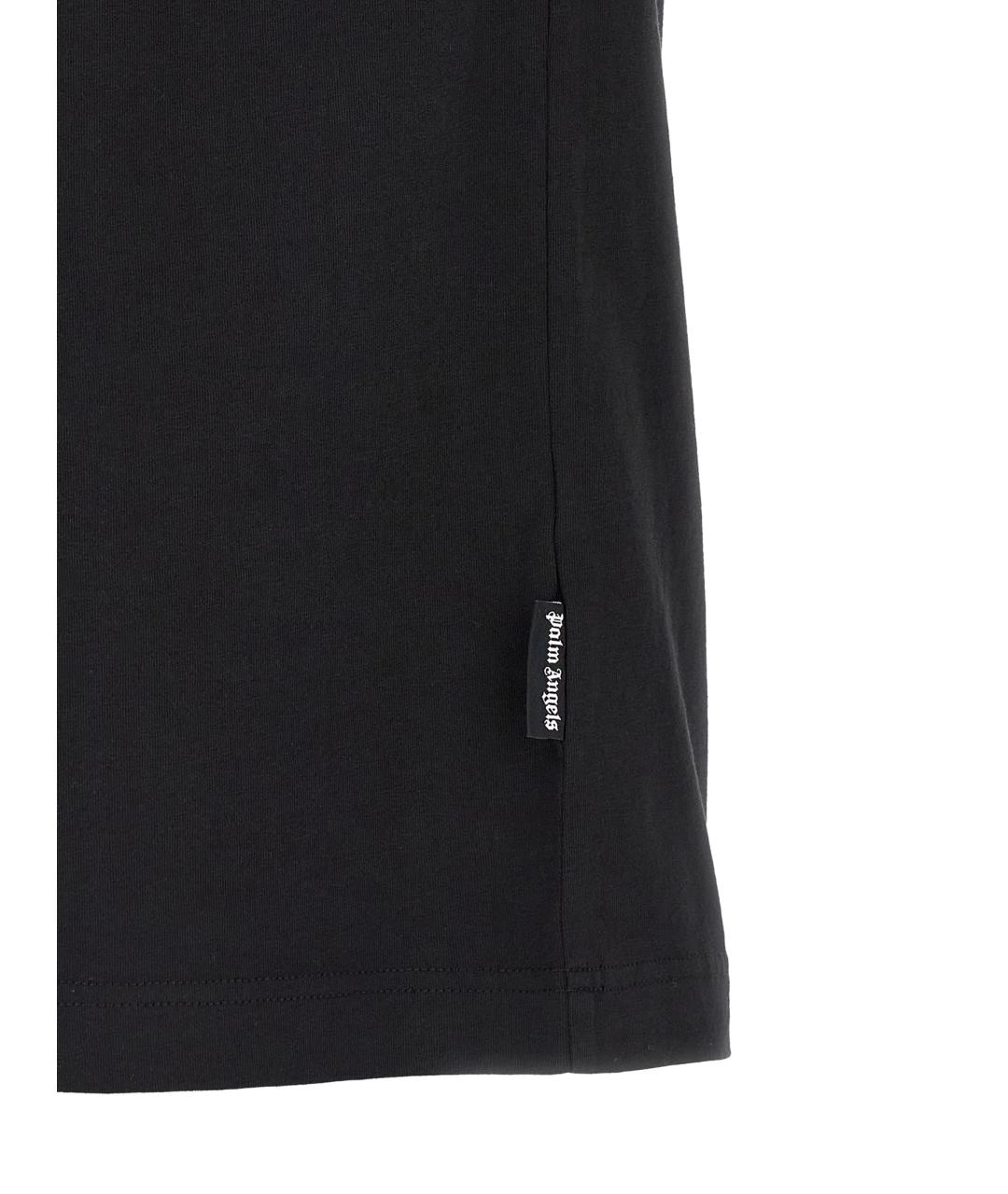 PALM ANGELS Черная хлопковая футболка, фото 4