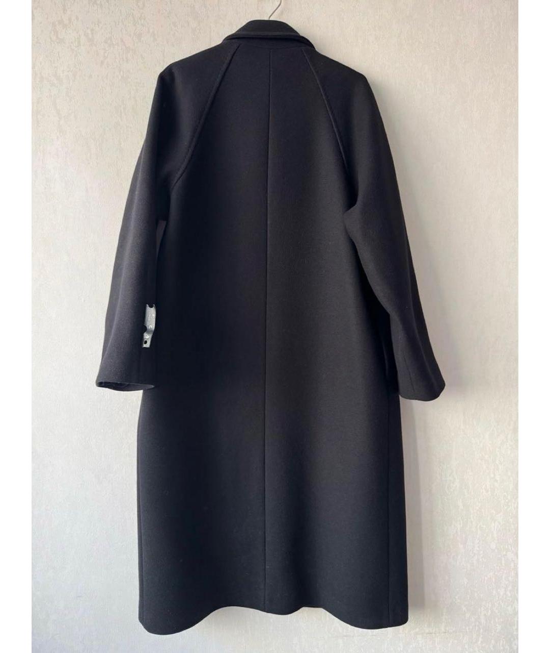 OFF-WHITE Черное шерстяное пальто, фото 2