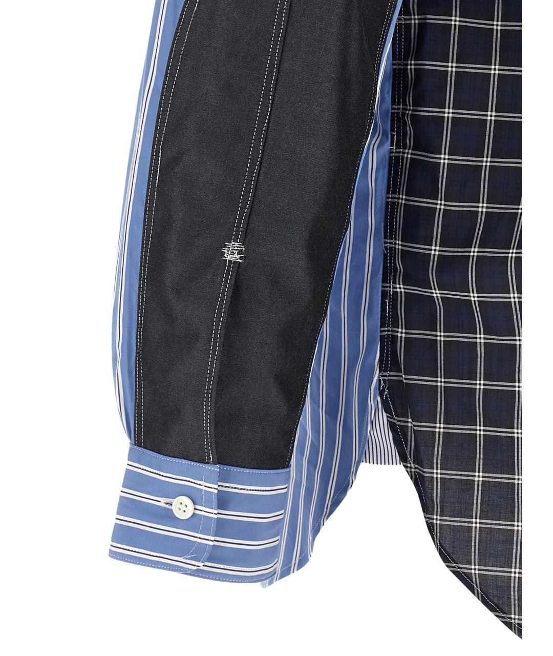 JUNYA WATANABE Синяя хлопковая кэжуал рубашка, фото 4