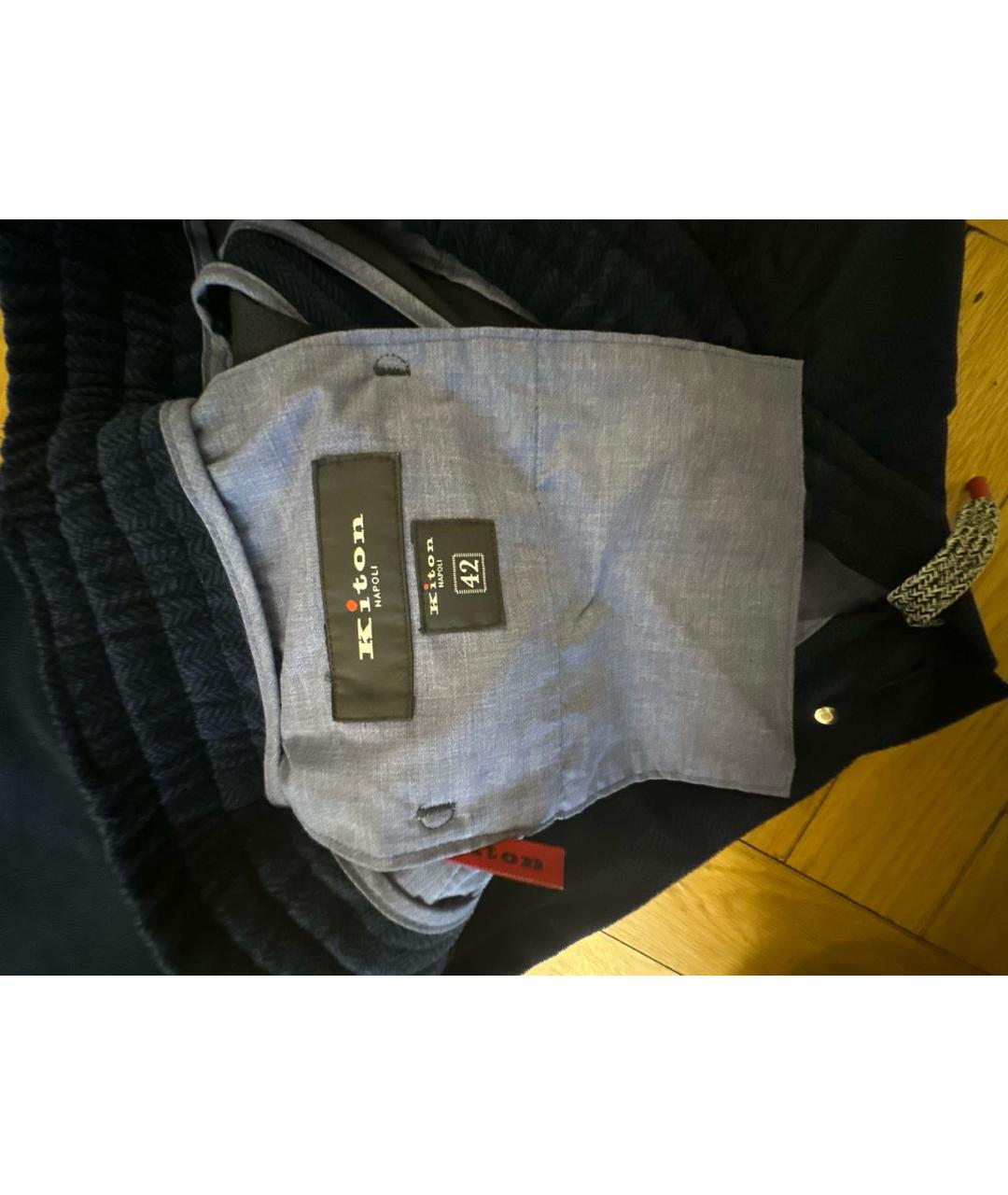 KITON Темно-синие хлопковые повседневные брюки, фото 6