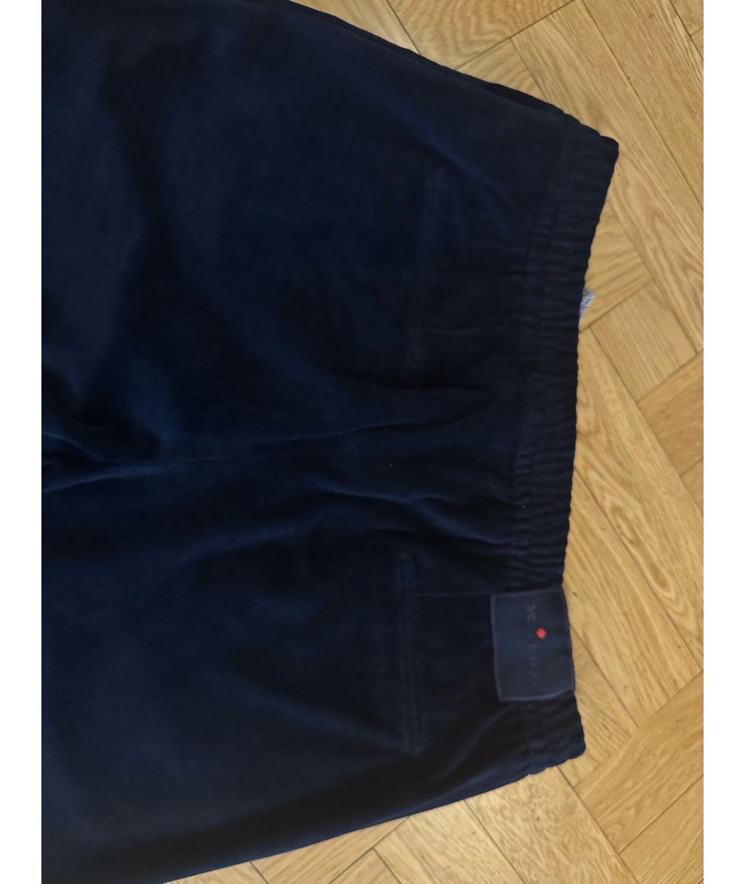 KITON Темно-синие хлопковые повседневные брюки, фото 4