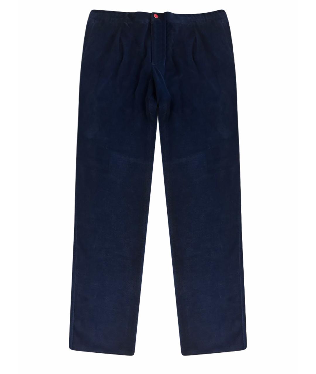 KITON Темно-синие хлопковые повседневные брюки, фото 1