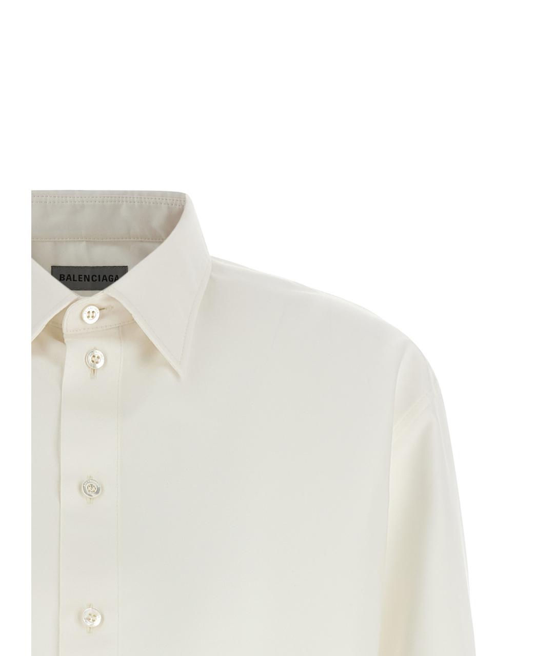 BALENCIAGA Белая хлопковая рубашка, фото 3