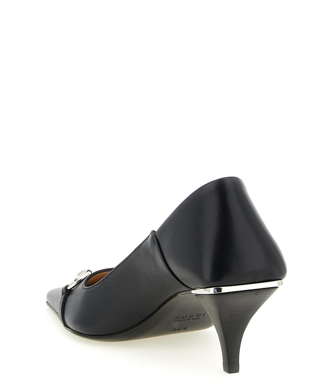 GUCCI Черные кожаные туфли, фото 3