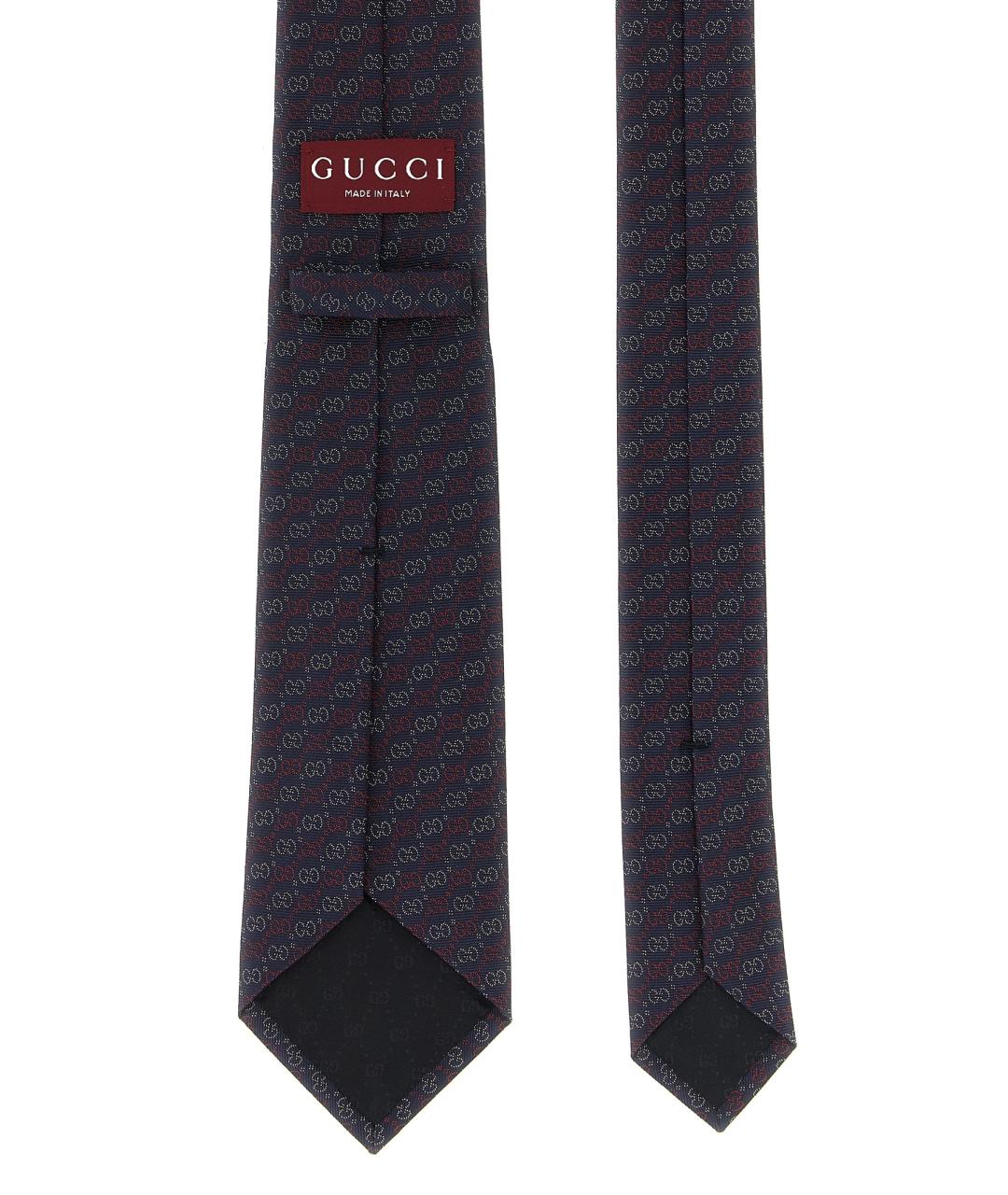 GUCCI Синий шелковый галстук, фото 2