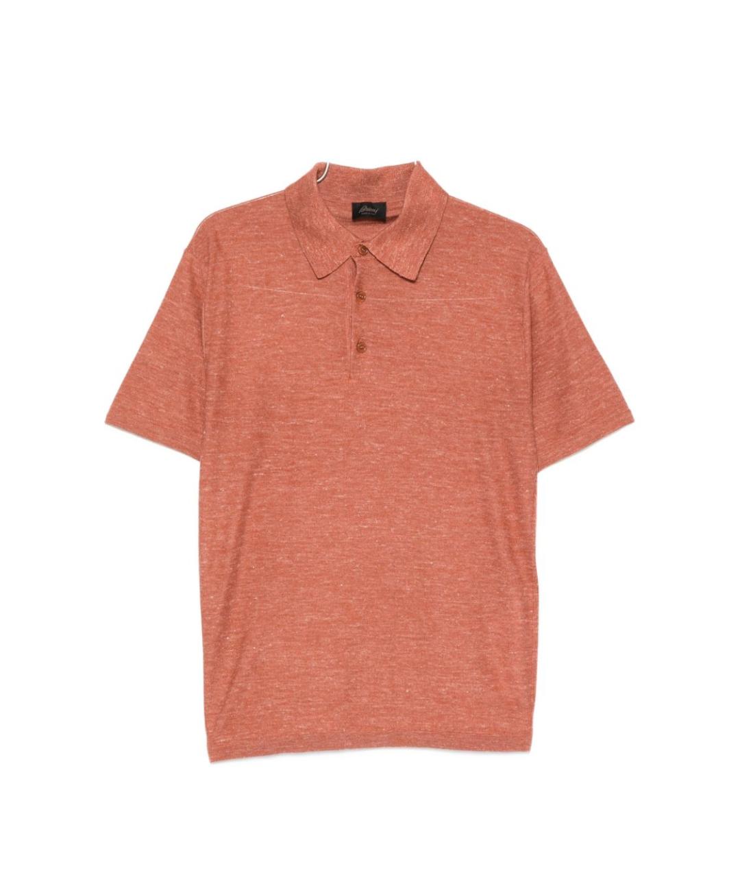BRIONI Оранжевое поло с коротким рукавом, фото 1