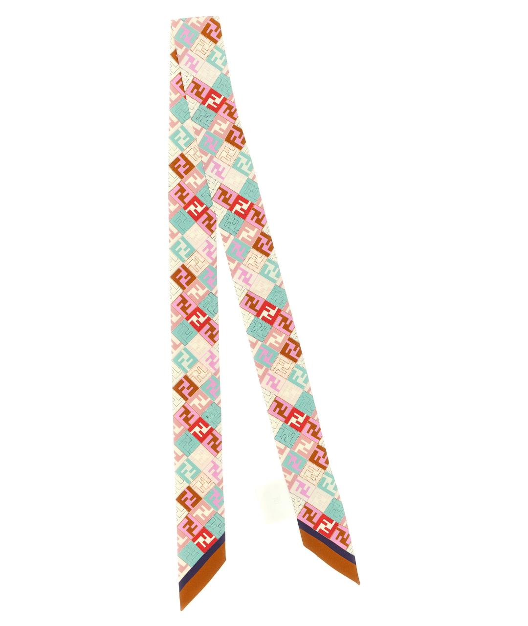 FENDI Мульти шелковый шарф, фото 2