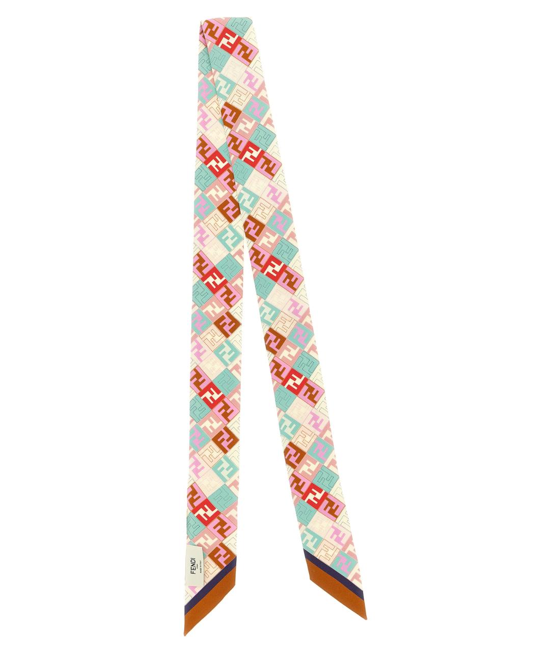 FENDI Мульти шелковый шарф, фото 1