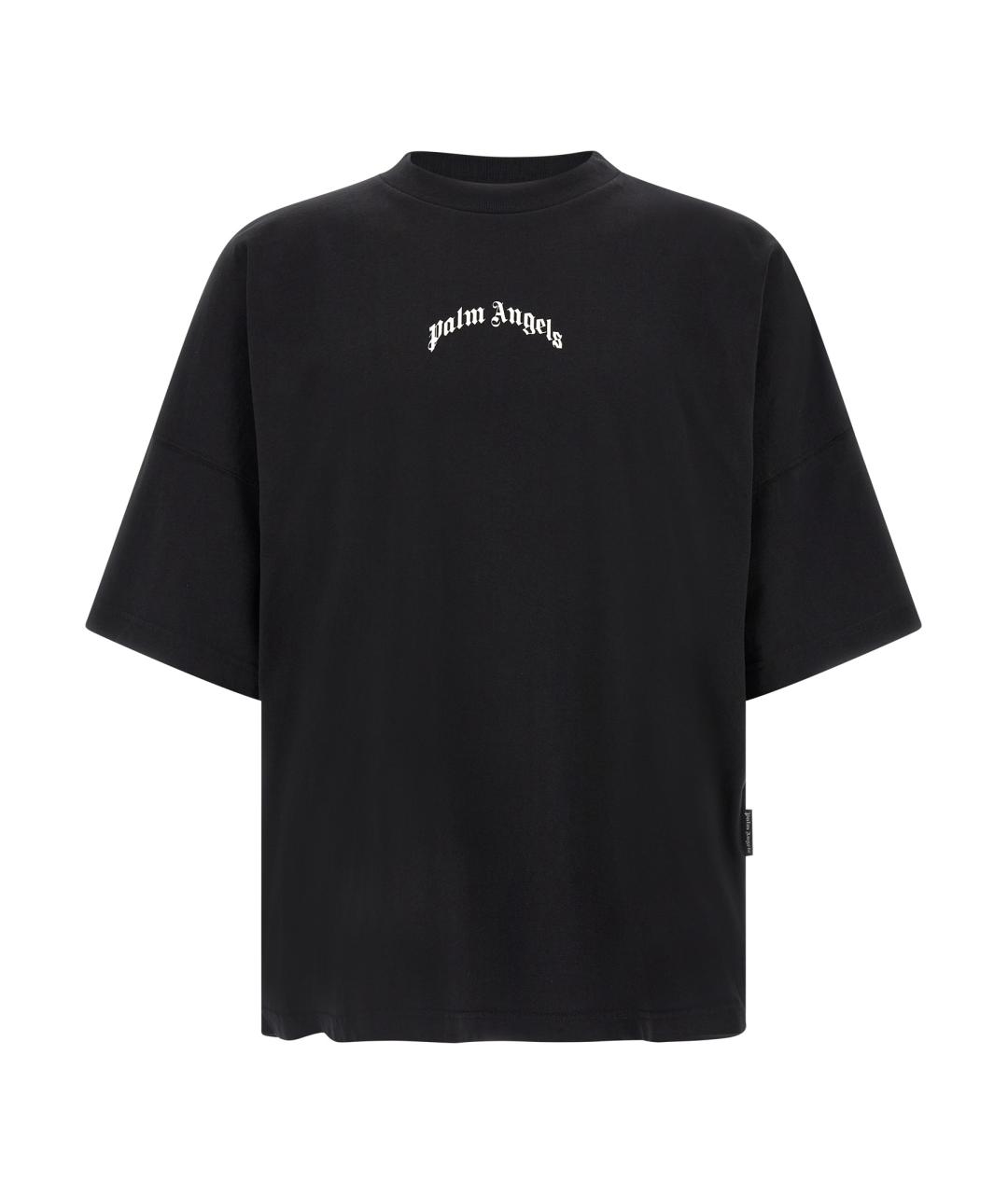 PALM ANGELS Черная хлопковая футболка, фото 1