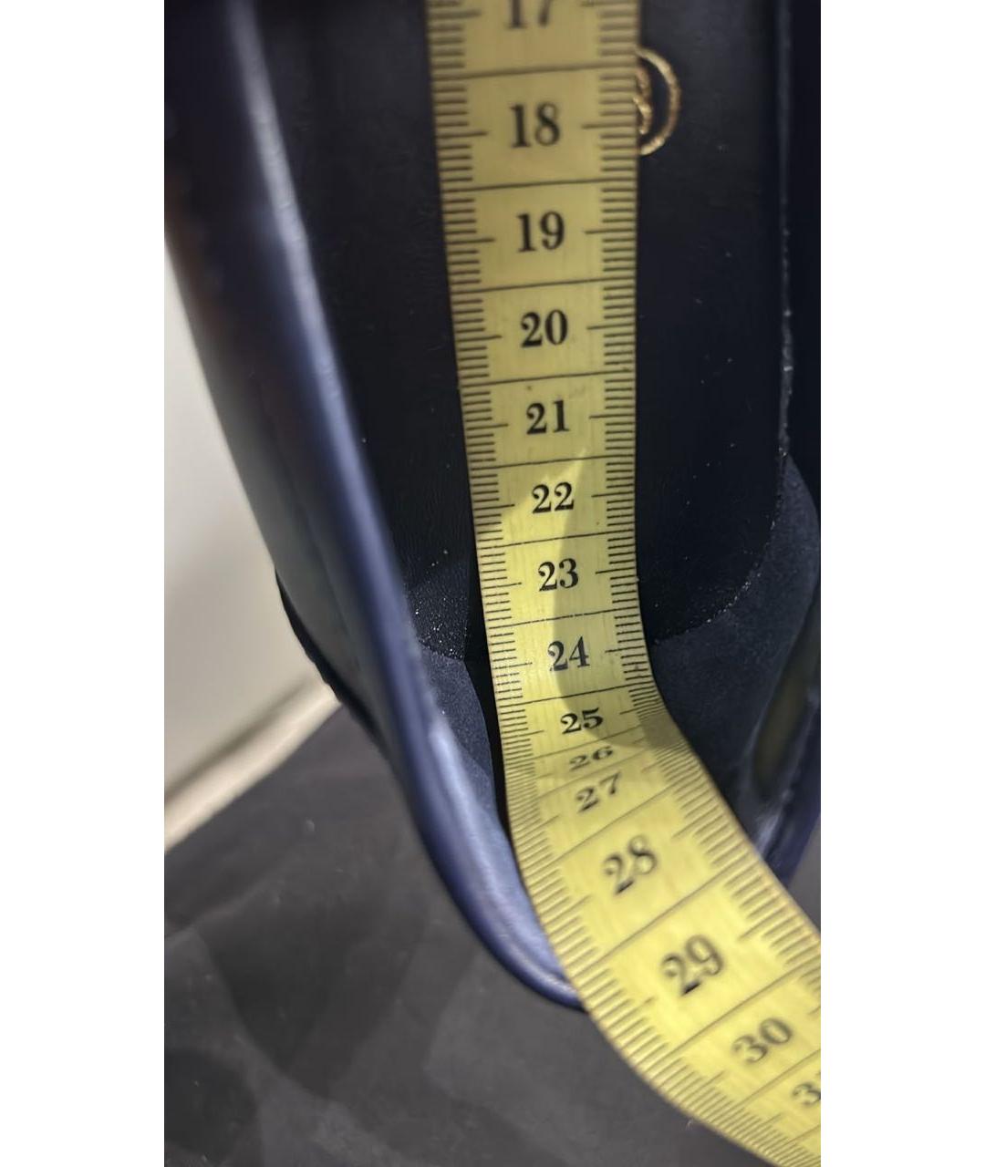 CHANEL Темно-синие кожаные лоферы, фото 7