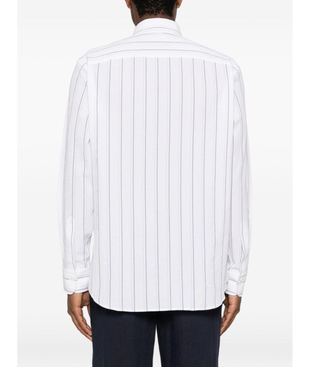 BRIONI Белая хлопковая кэжуал рубашка, фото 3