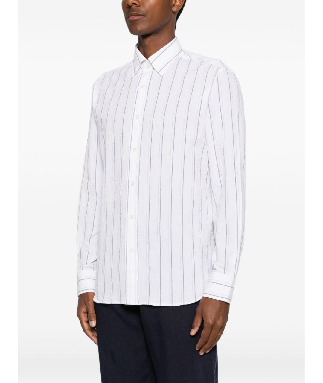 BRIONI Белая хлопковая кэжуал рубашка, фото 5