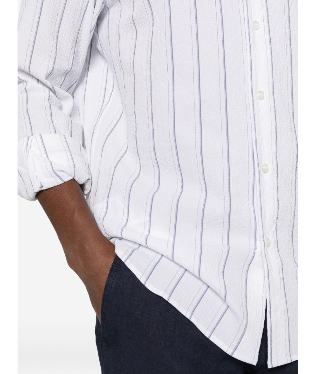 BRIONI Белая хлопковая кэжуал рубашка, фото 4