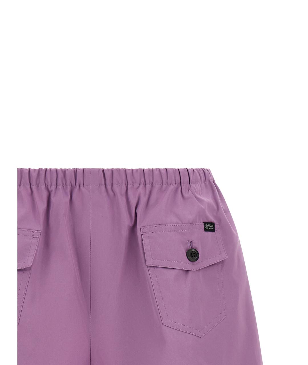 PRADA Фиолетовые хлопковые шорты, фото 3