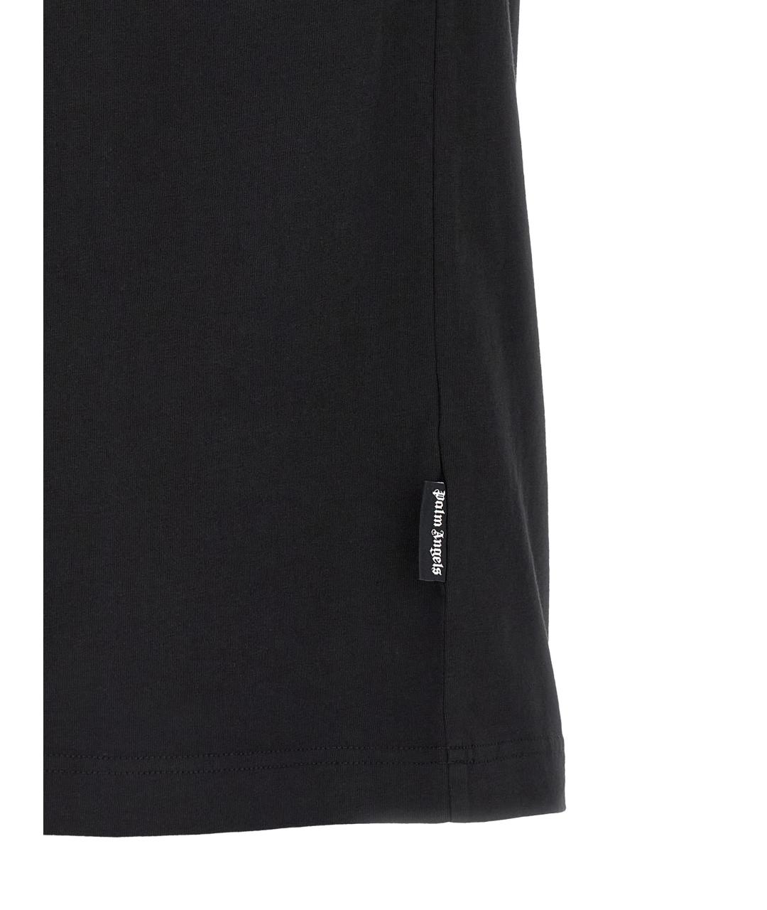 PALM ANGELS Черная хлопковая футболка, фото 4