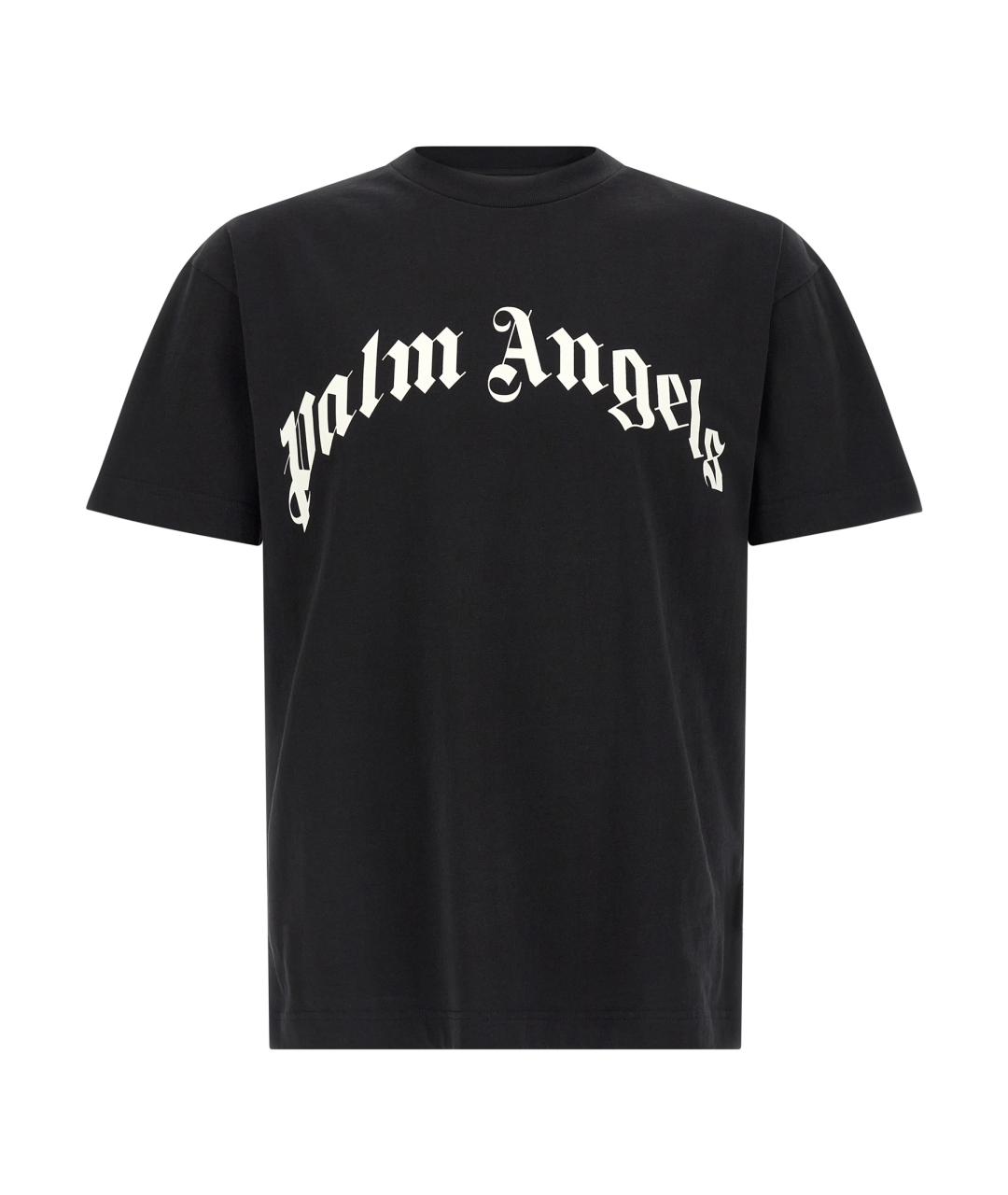 PALM ANGELS Черная хлопковая футболка, фото 1