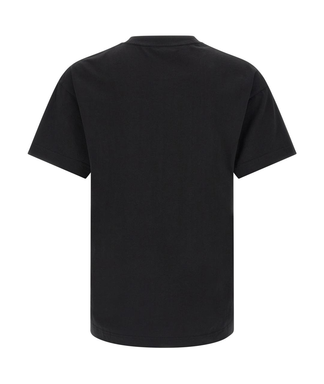 PALM ANGELS Черная хлопковая футболка, фото 2