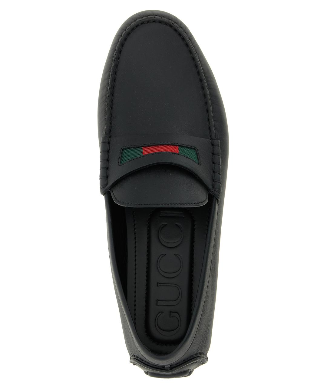 GUCCI Черные кожаные лоферы, фото 4