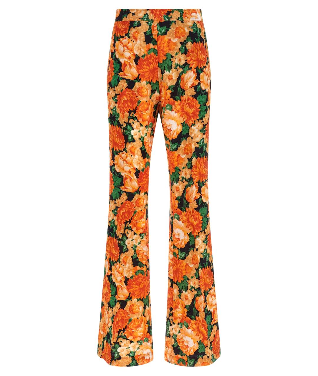PINKO Оранжевое вискозные прямые брюки, фото 1