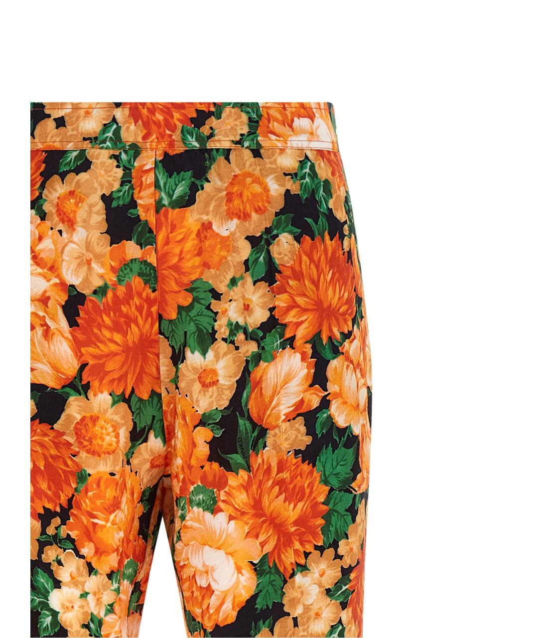 PINKO Оранжевое вискозные прямые брюки, фото 3