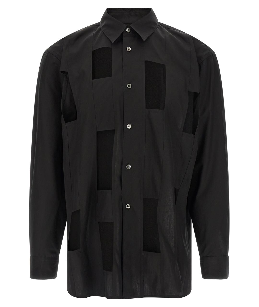 COMME DES GARÇONS HOMME PLUS Черная хлопковая кэжуал рубашка, фото 1