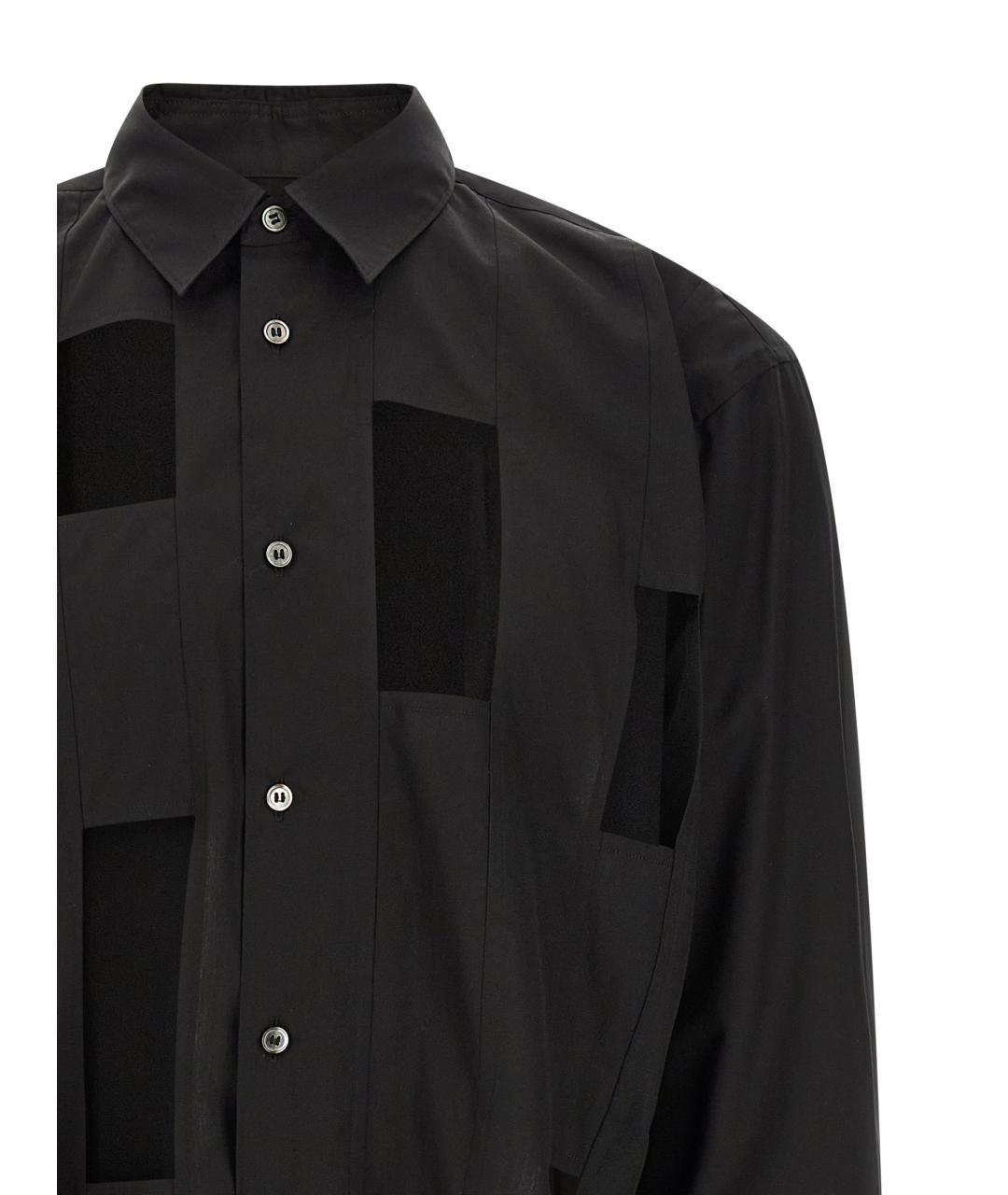 COMME DES GARÇONS HOMME PLUS Черная хлопковая кэжуал рубашка, фото 3