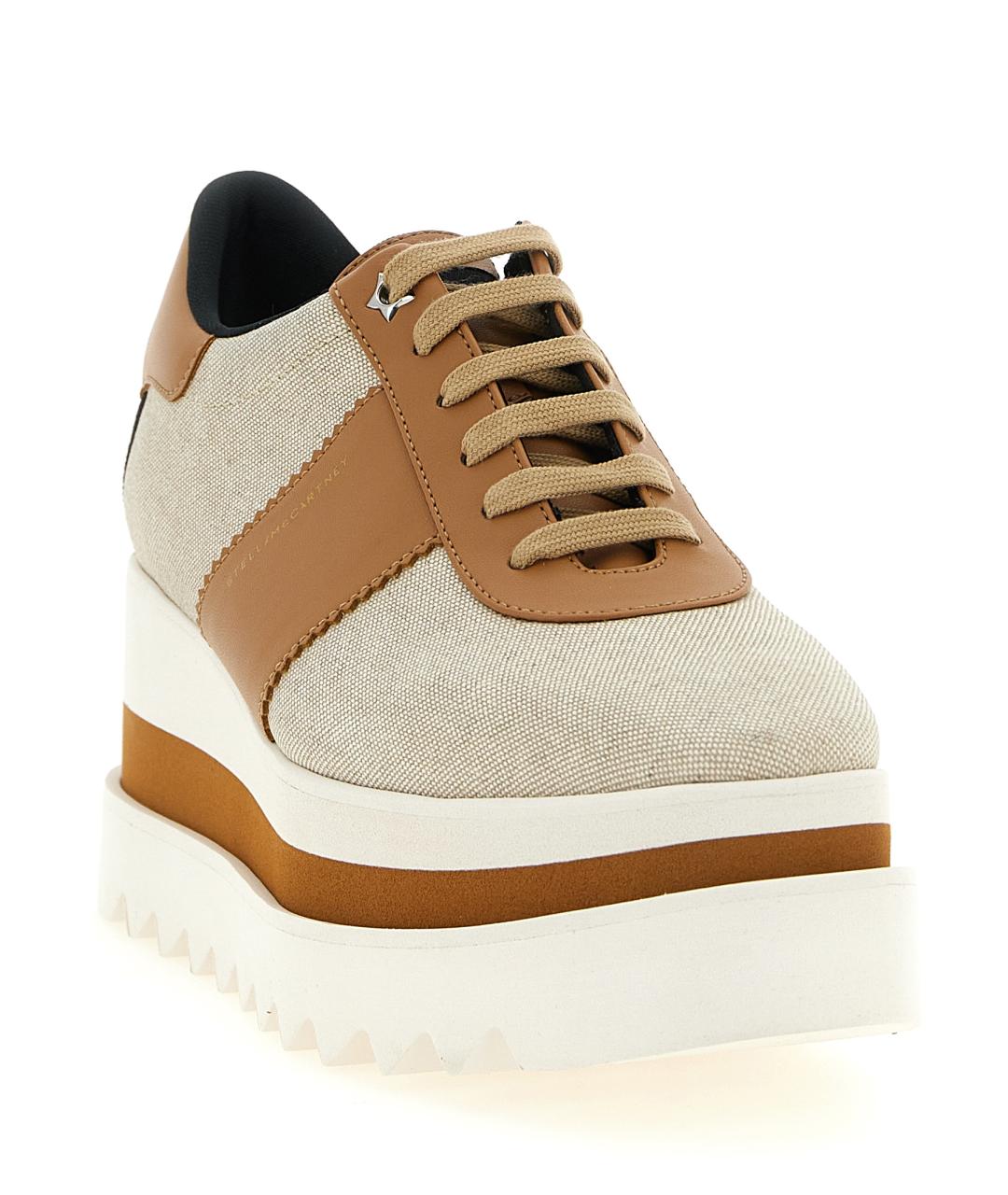 STELLA MCCARTNEY Бежевые синтетические кроссовки, фото 2