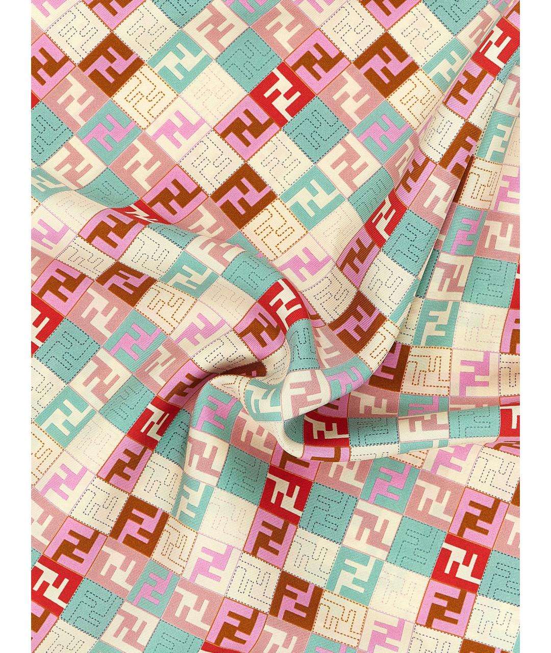 FENDI Мульти шелковый шарф, фото 3