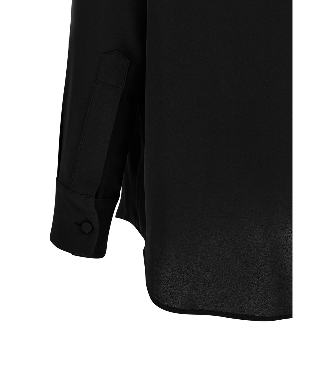 BALENCIAGA Черная шелковая блузы, фото 4