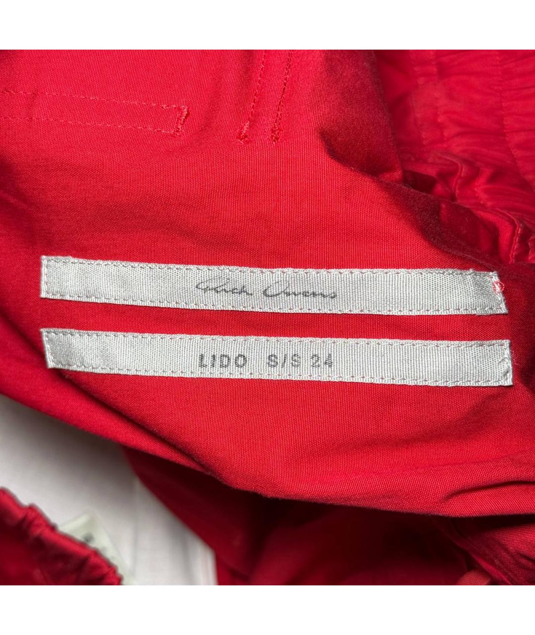 RICK OWENS Красные повседневные брюки, фото 7