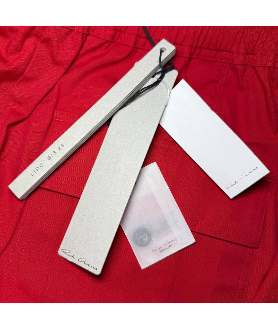 RICK OWENS Красные повседневные брюки, фото 5