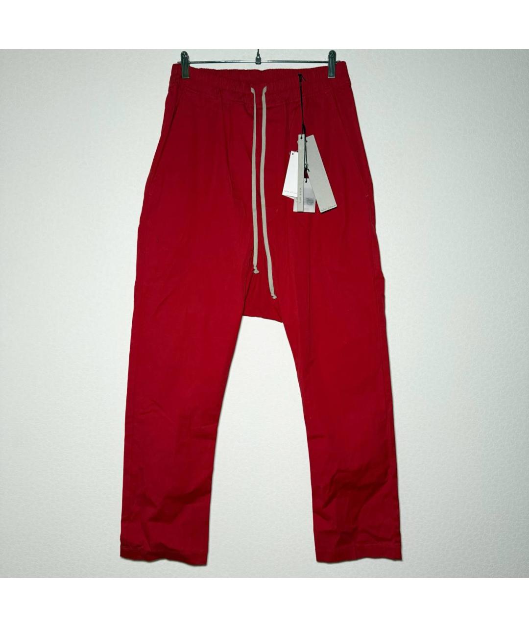 RICK OWENS Красные повседневные брюки, фото 10
