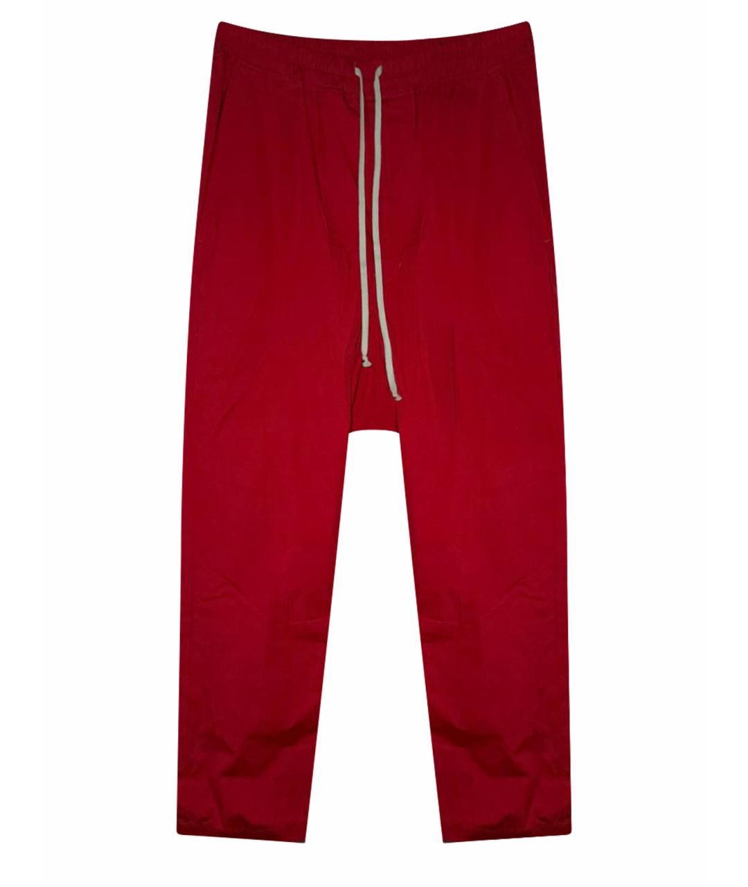 RICK OWENS Красные повседневные брюки, фото 1