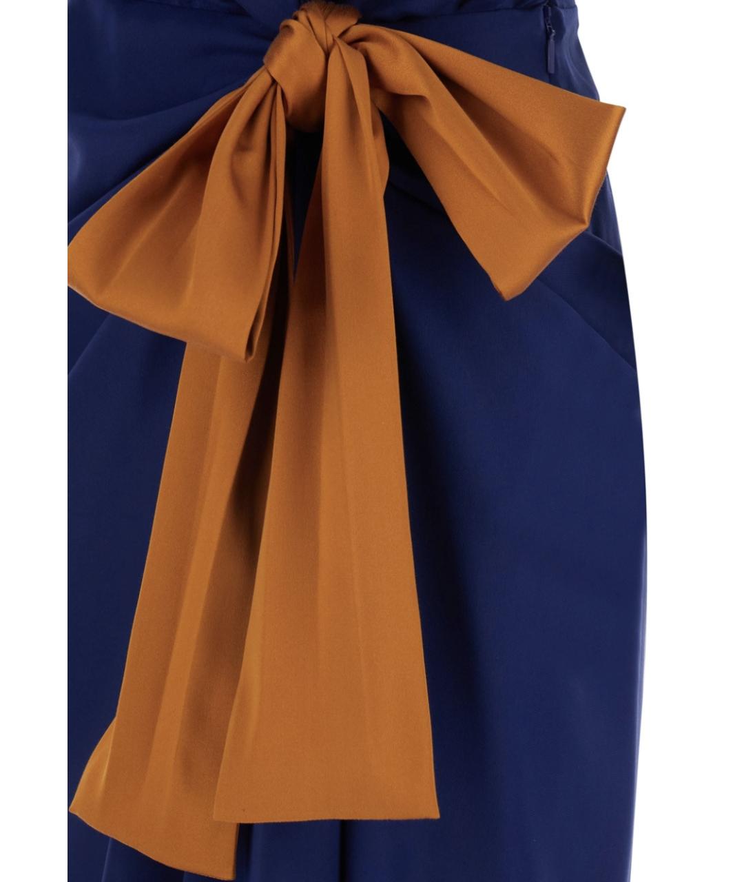 SAINT LAURENT Синее шелковое вечернее платье, фото 7