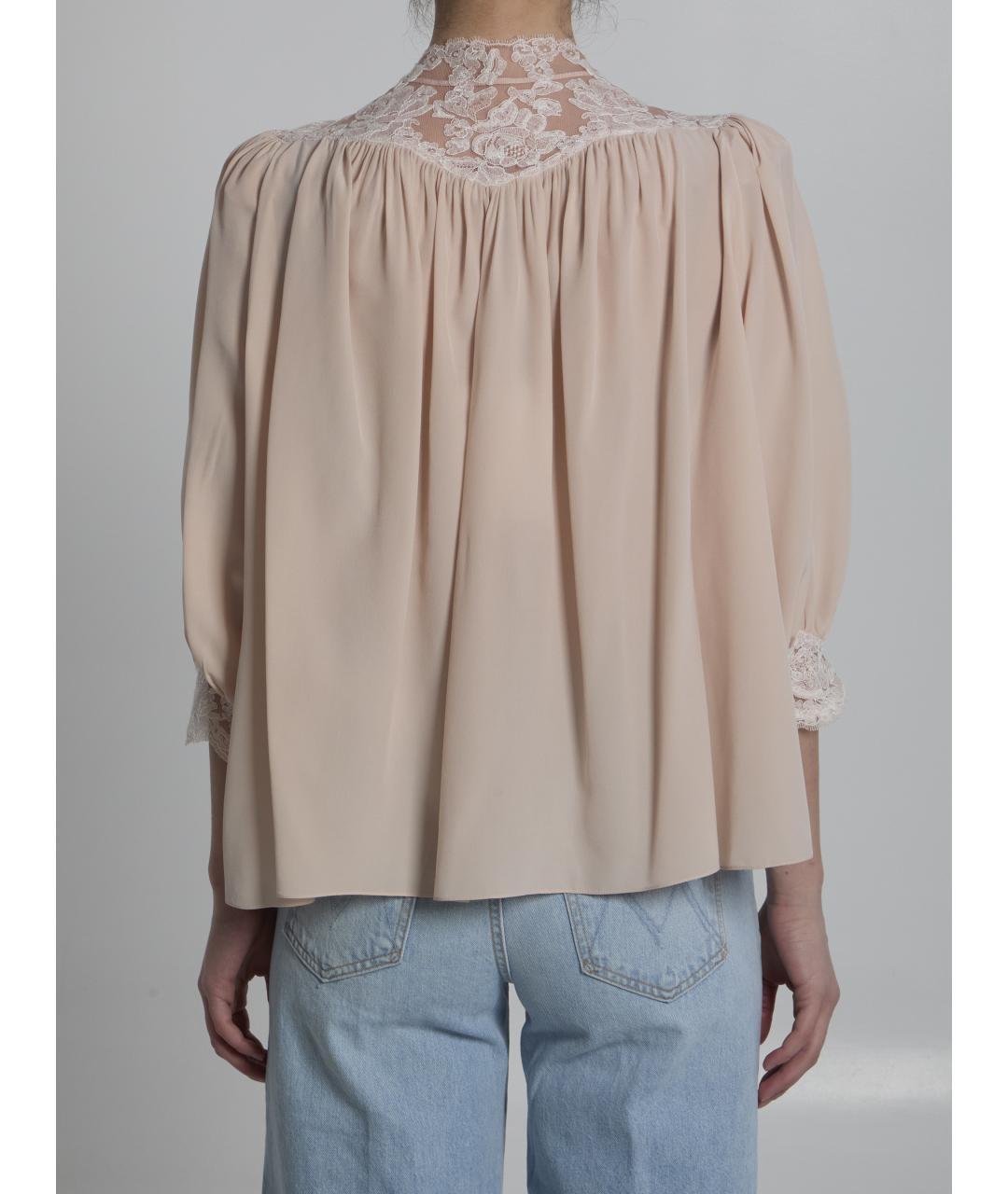 CHLOE Бежевая шелковая рубашка, фото 4