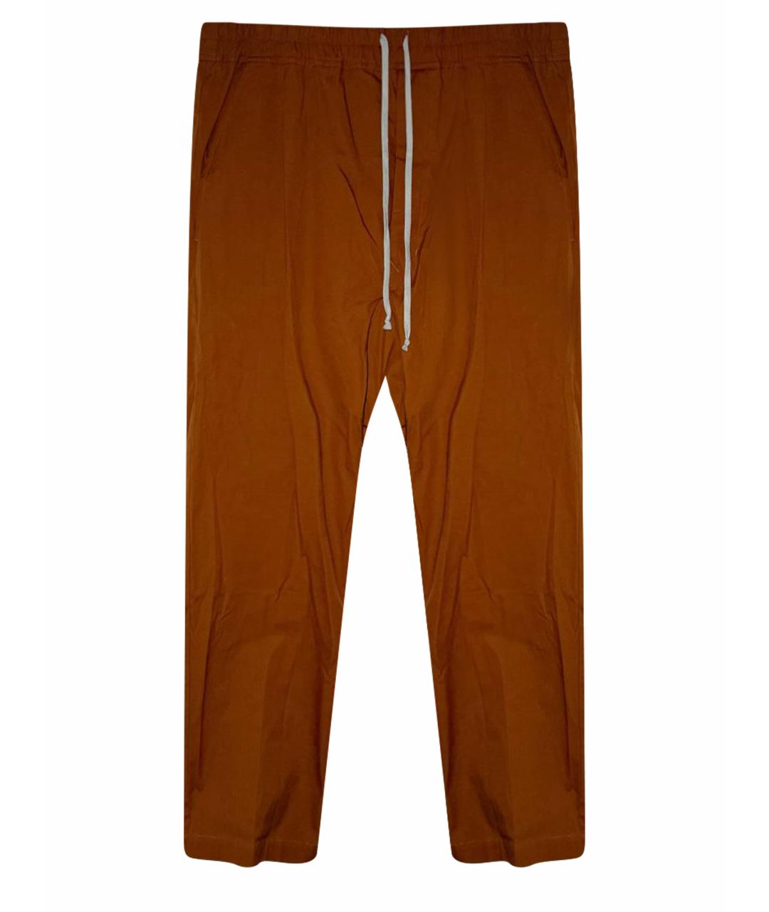 RICK OWENS Коричневые повседневные брюки, фото 1
