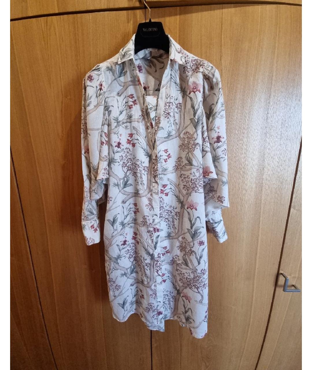 JOHANNA ORTIZ Бежевое льняное повседневное платье, фото 6