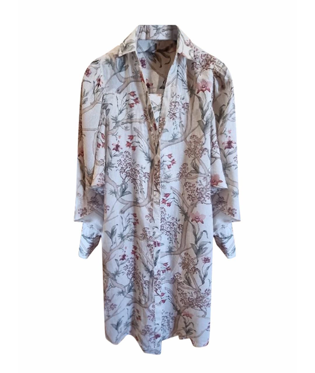 JOHANNA ORTIZ Бежевое льняное повседневное платье, фото 1