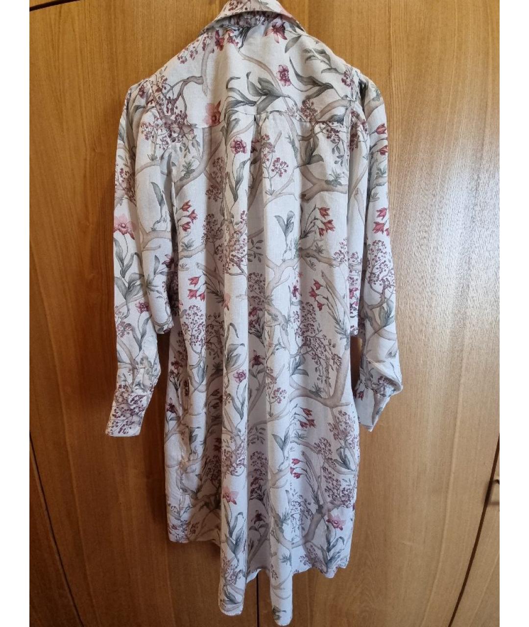 JOHANNA ORTIZ Бежевое льняное повседневное платье, фото 3