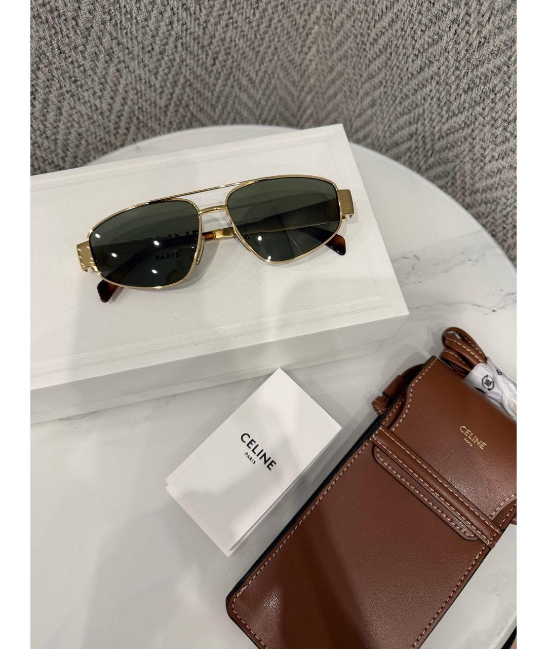 CELINE Зеленые солнцезащитные очки, фото 3