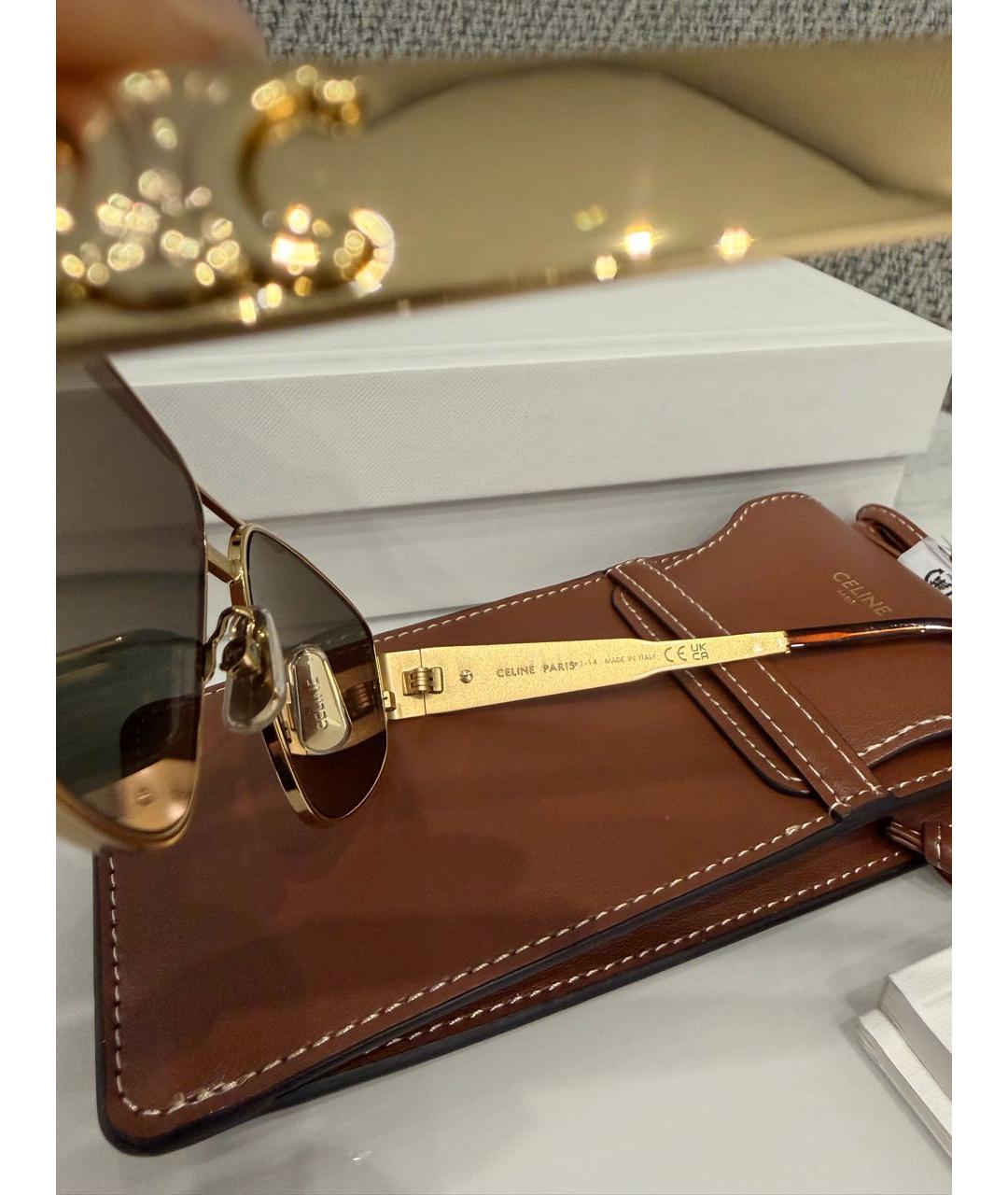 CELINE Зеленые солнцезащитные очки, фото 4