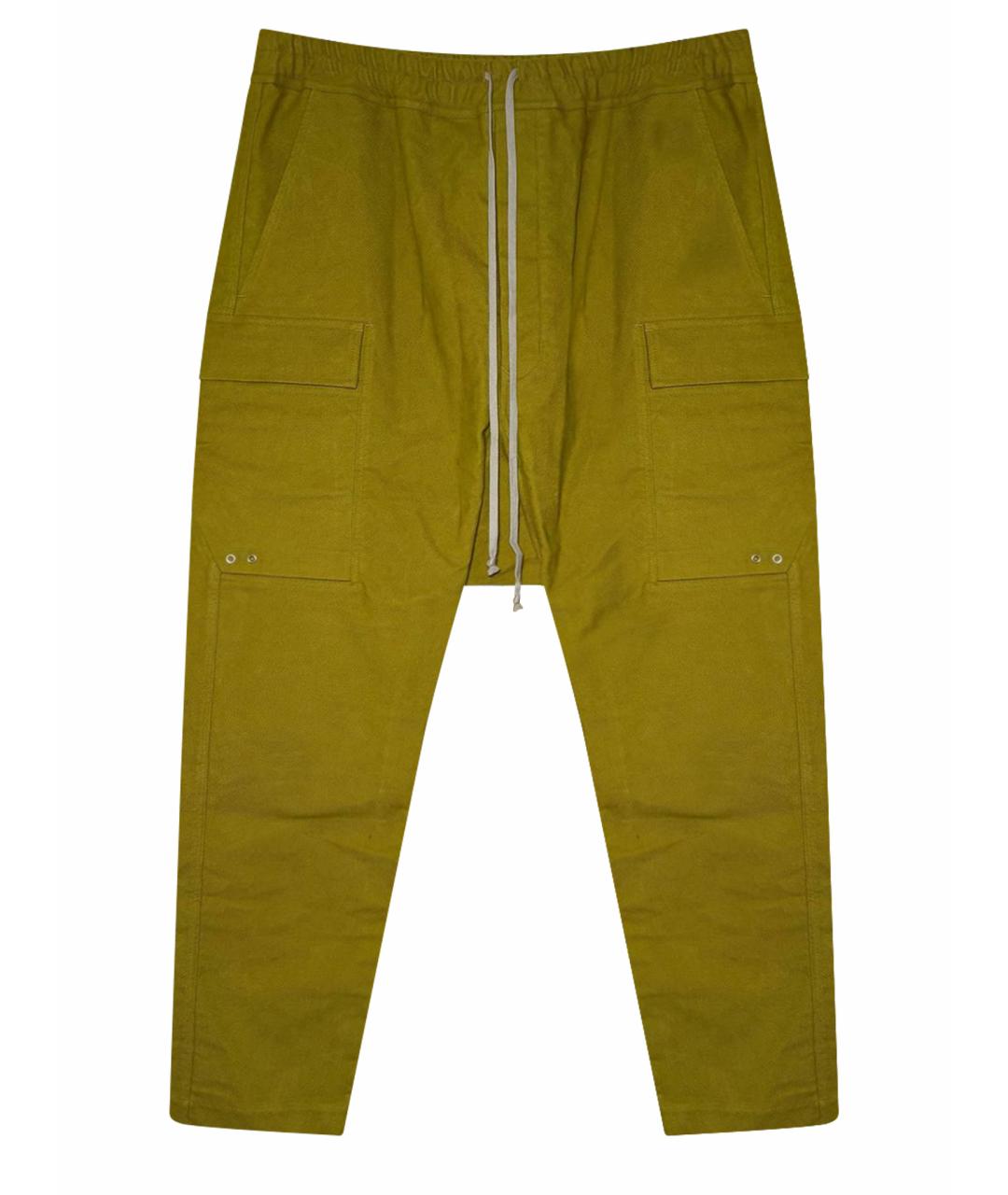 RICK OWENS Желтые повседневные брюки, фото 10
